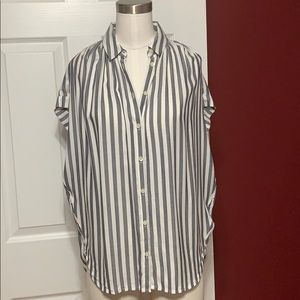 Madewell Central Drapey Shirt in Stripe
